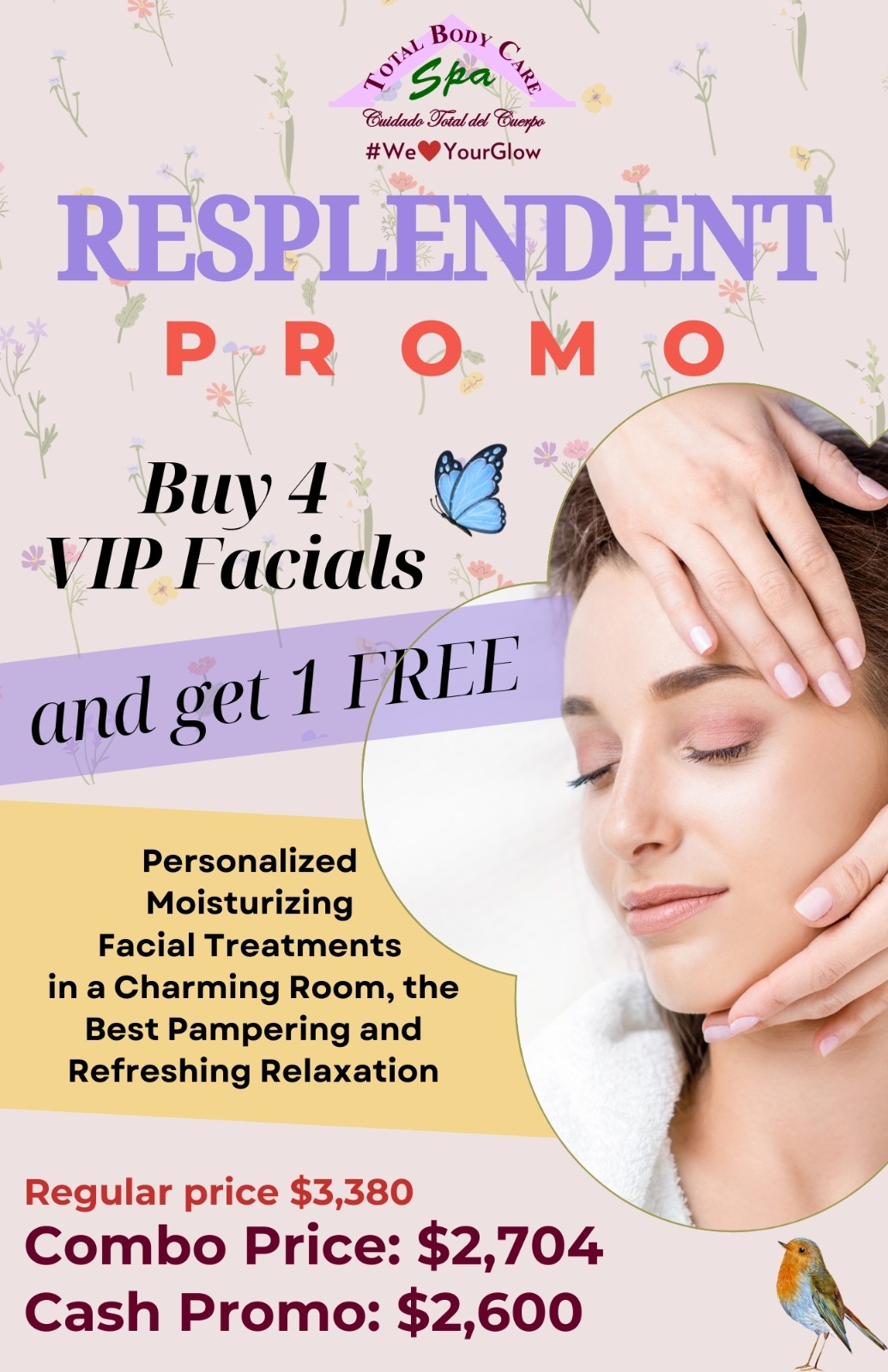 Spa - Buy 4 Spa facials get 1 free