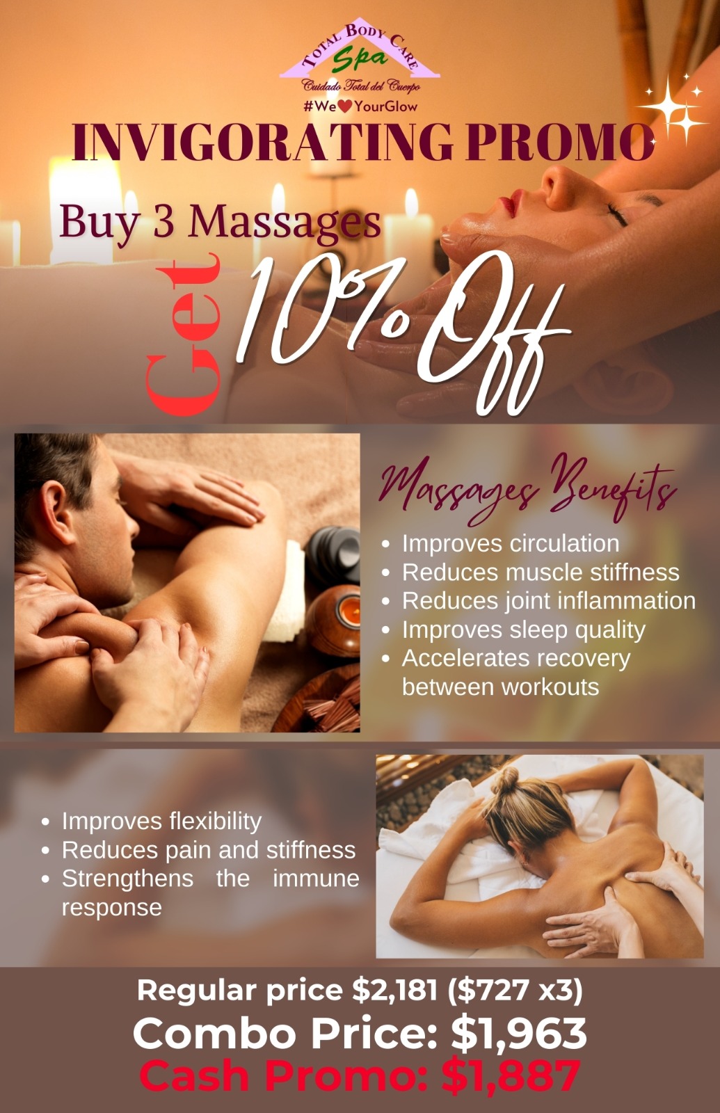 Spa - Buy 5 Massages get 1 free